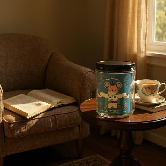 Bath & Body Works FLANNEL Scented Candle 7 oz Single Wick - Picture 2 of 4